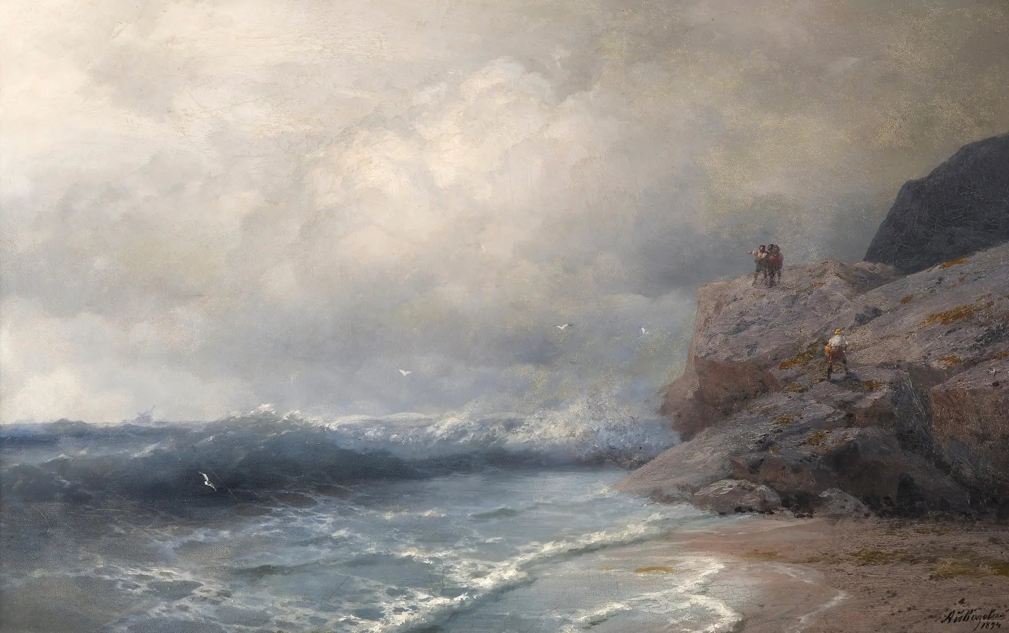 Un navire en péril - Ivan Aïvazovski - Alpha Reproduction