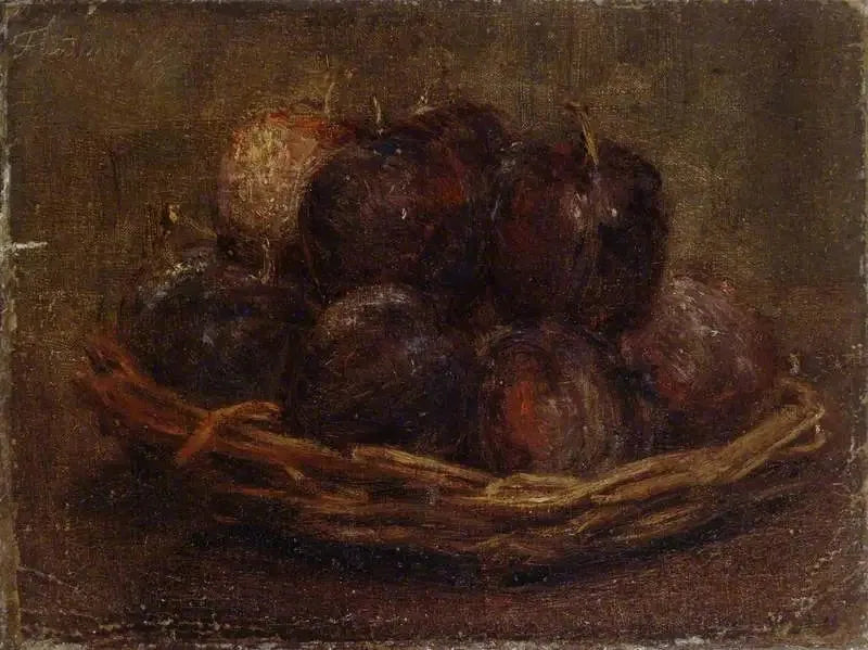 En korg med plommon - Henri Fantin-Latour