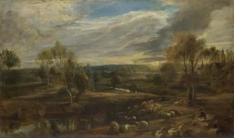 En landskap med en herde och hans flock - Peter Paul Rubens