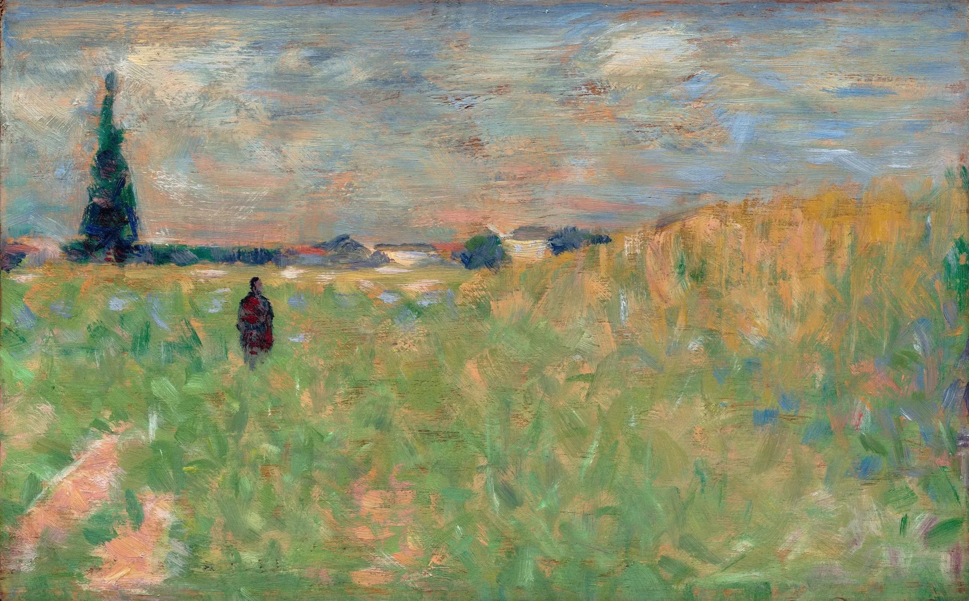Un paysage d'été - Georges Seurat image 1 reproduction de peinture à l’huile