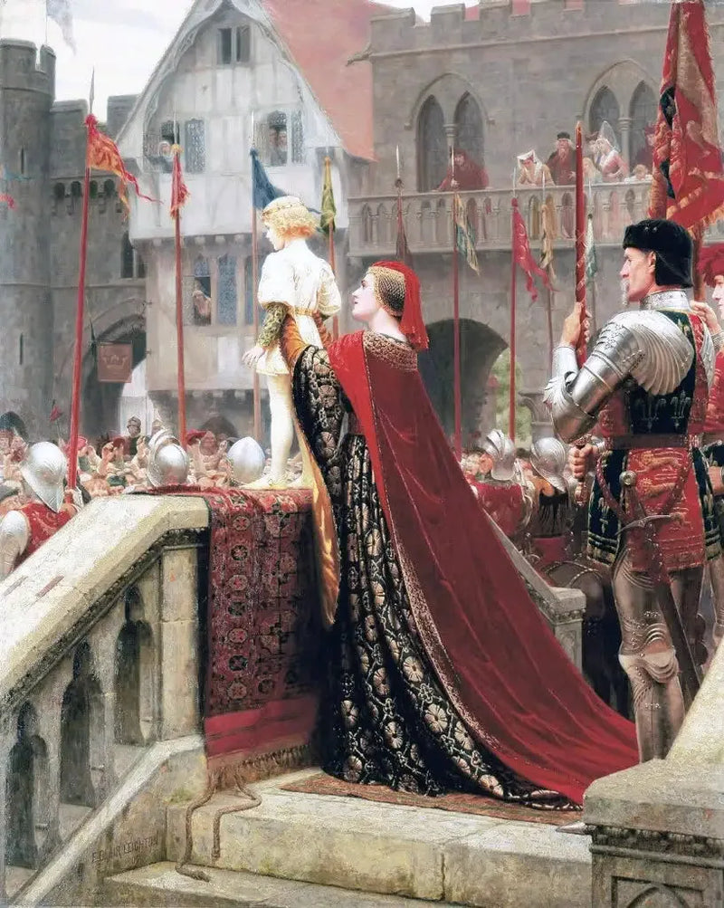 En liten prins som kan komma att välsigna en kunglig tron - Edmund Blair Leighton