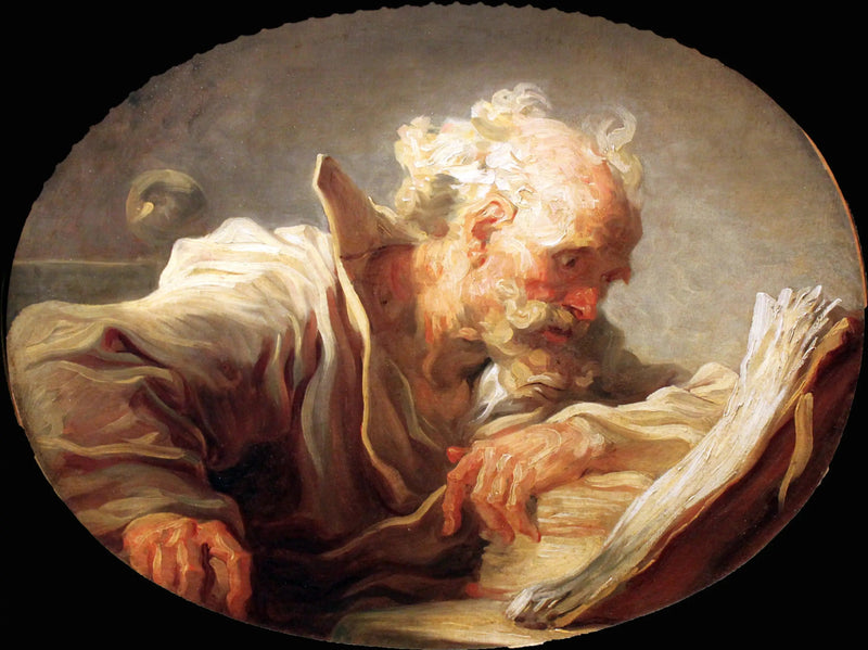 En filosof som läser - Jean-Honoré Fragonard