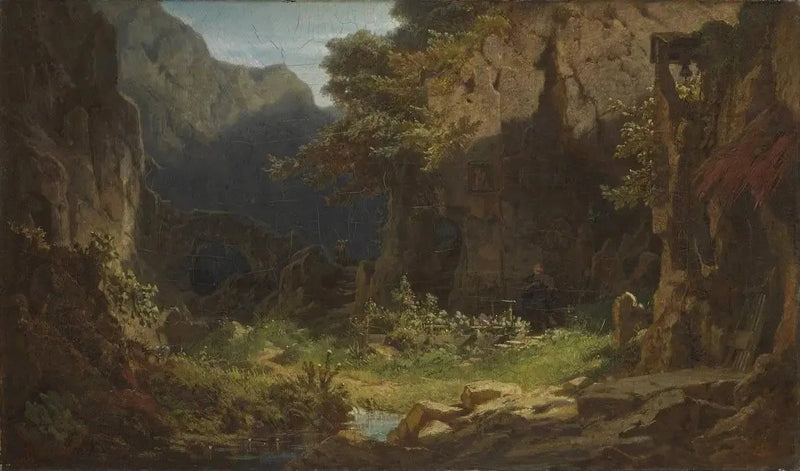 En ensamvarg som spelar violin - Carl Spitzweg