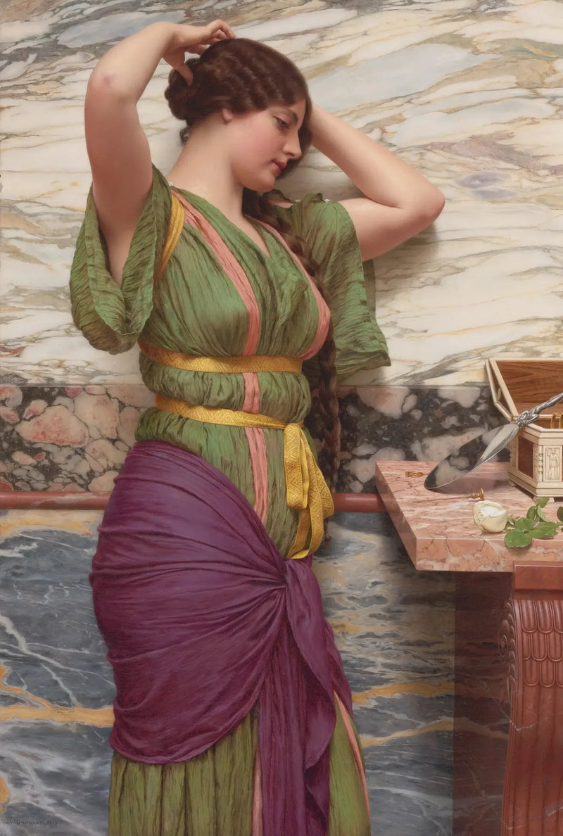 En smickrande reflektion - John William Godward