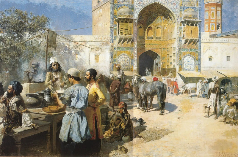 En utomhusrestaurang, Lahore - Edwin Lord Weeks