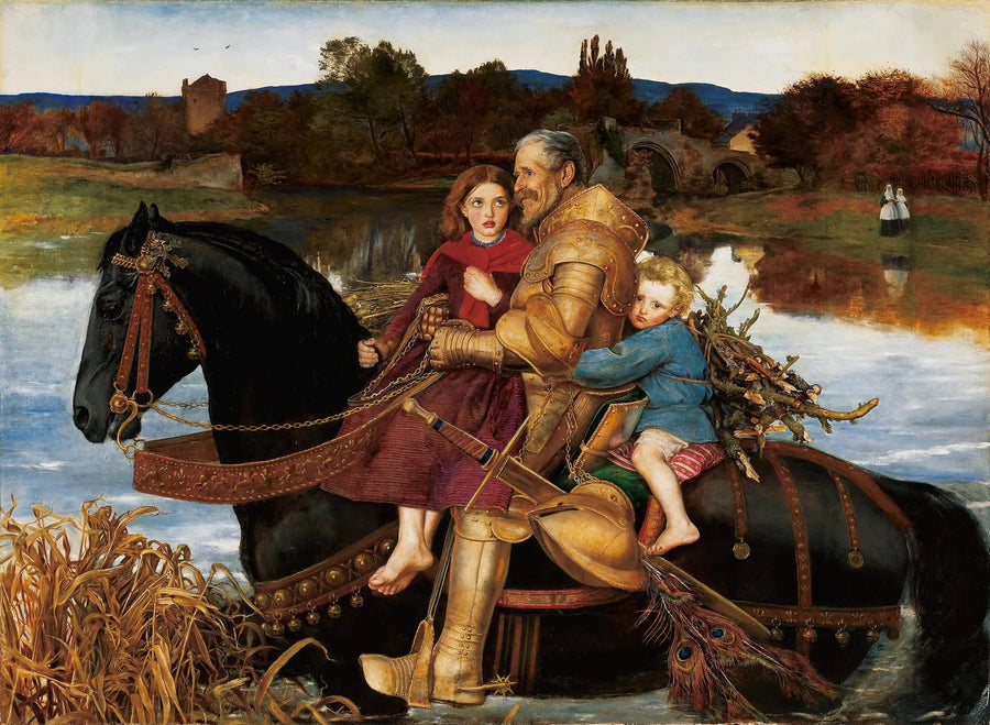 En dröm från det förflutna: Sir Isumbras vid Ford - John Everett Millais