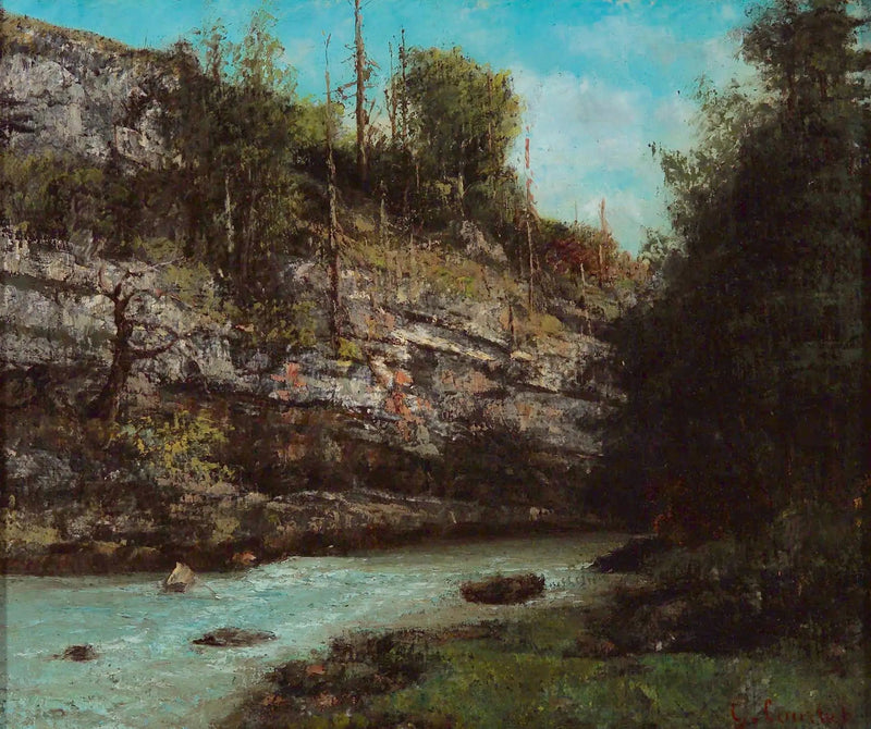 En bergsström - Gustave Courbet