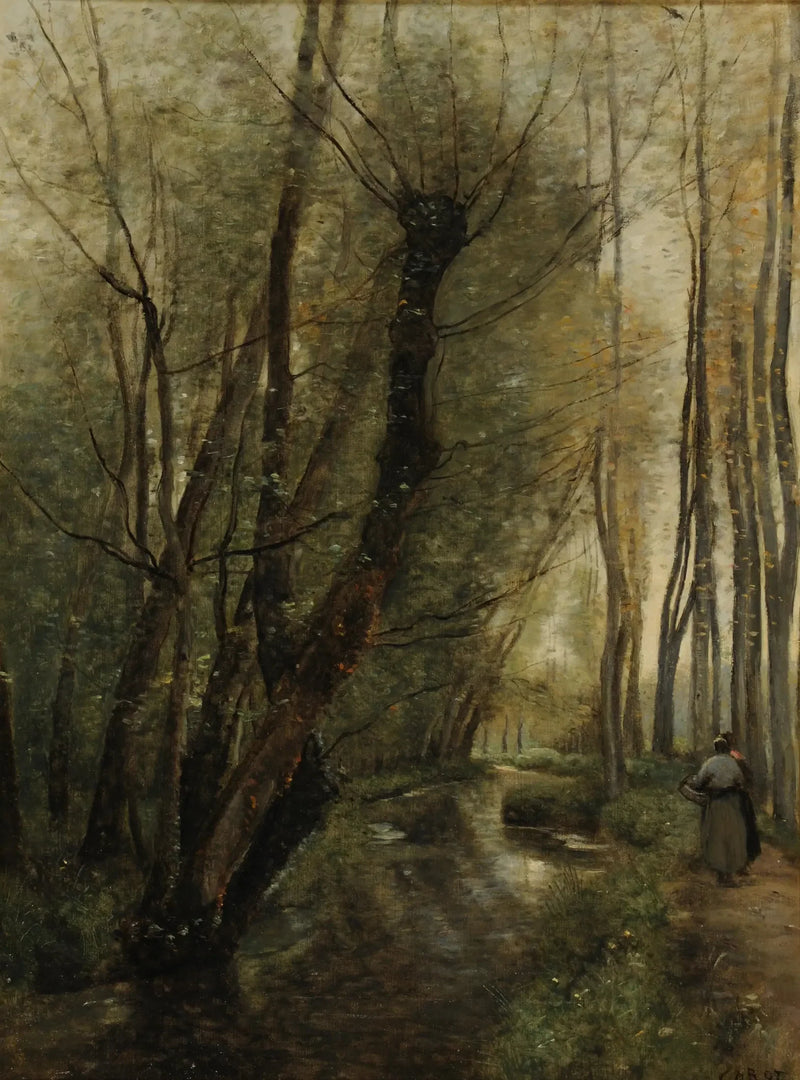 En bäck, runt omkring Beauvais - Jean-Baptiste Camille Corot