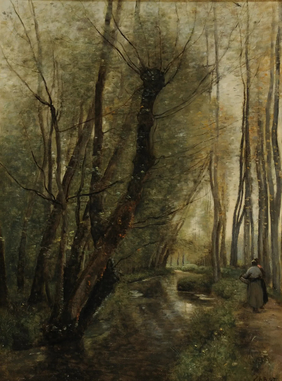 En bäck, runt omkring Beauvais - Jean-Baptiste Camille Corot