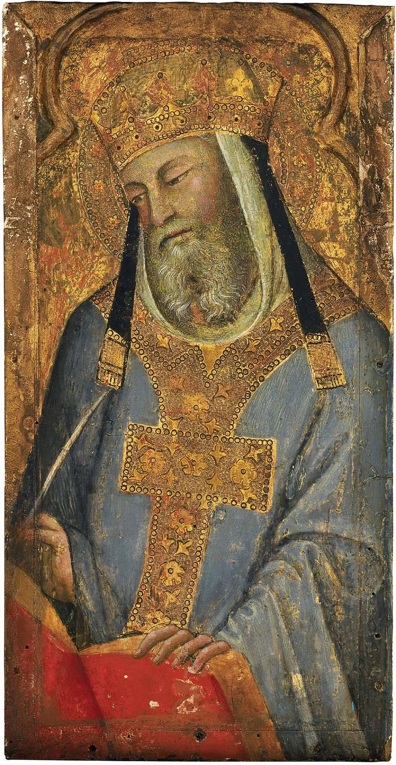 En påve (Saint Grégoire le Grand?) - Bartolo di Fredi