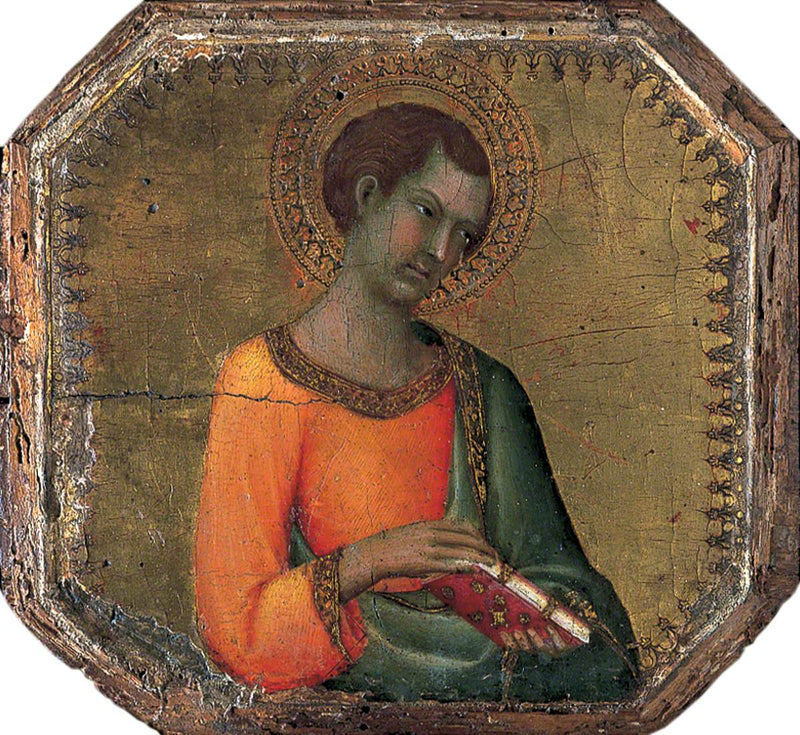 En helgon som håller en bok - Simone Martini