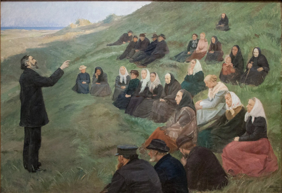 En predikan på fältet - Anna Ancher