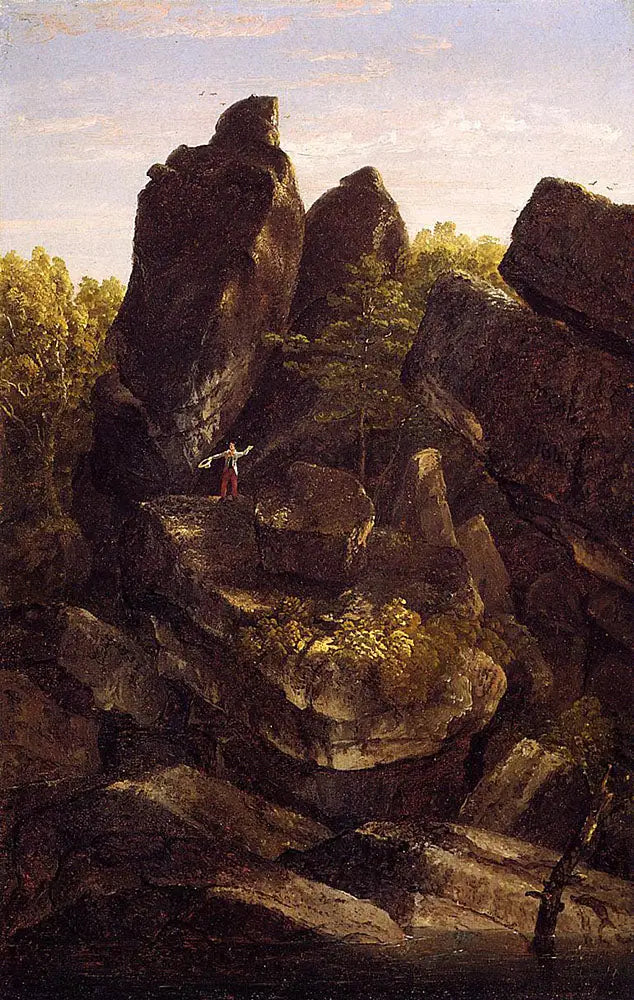 En stenig dalgång - Thomas Cole