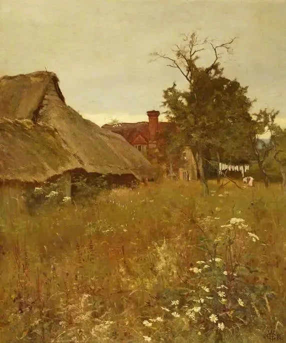 Ett gammalt hörn invaderat av ogräs - Edward Wilkins Waite