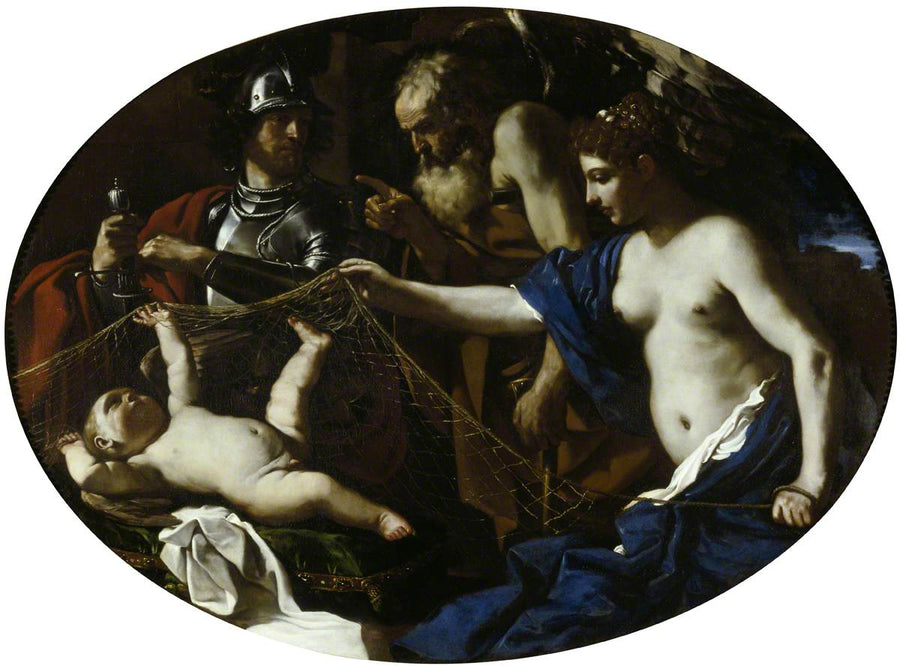 En allegori med Venus, Mars, Cupido och Tiden - Guercino