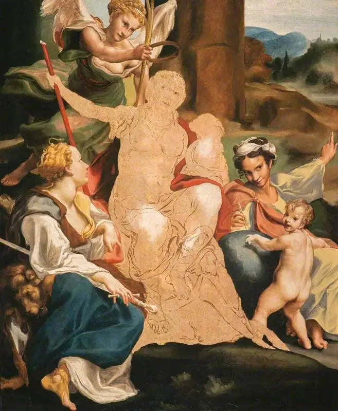 En allegori om dygden (oavslutad) - Antonio da Correggio