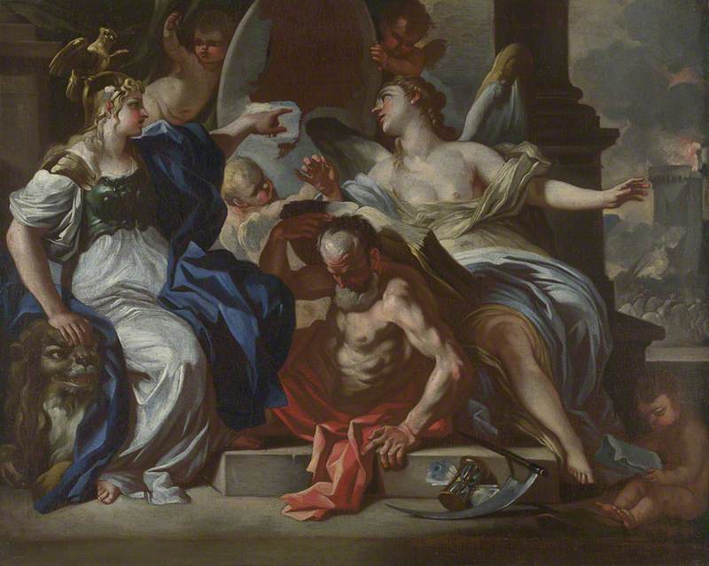 En allegori av Louis XIV - Francesco Solimena