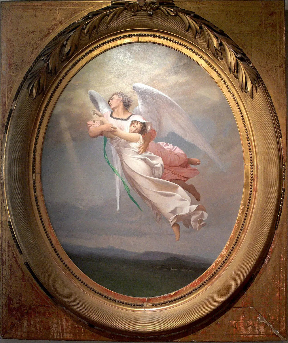 Reproduction du tableau « Une âme emportée par un ange - Jean-Léon Gérôme » par Alpha Reproduction en peinture à l’huile