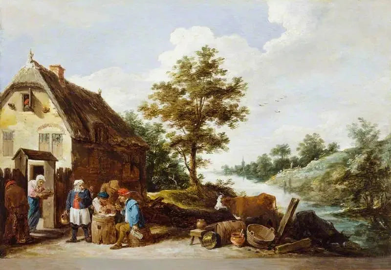 En värdshus vid floden - David Teniers den yngre