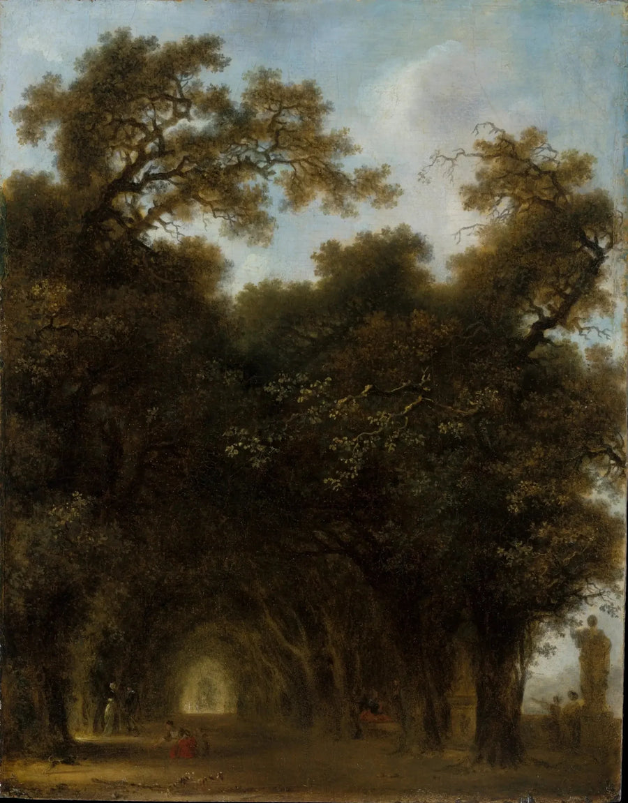 En skuggad aveny - Jean-Honoré Fragonard