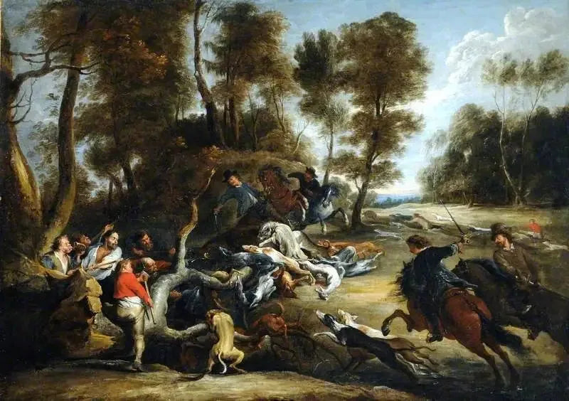 En jakt på vildsvin - Peter Paul Rubens