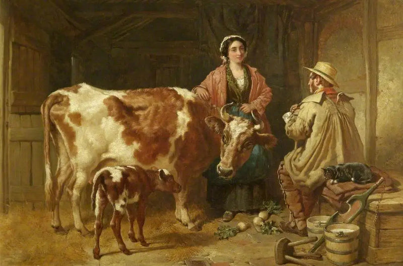 En konversation med mjölkerskan - John Frederick Herring, Sr.