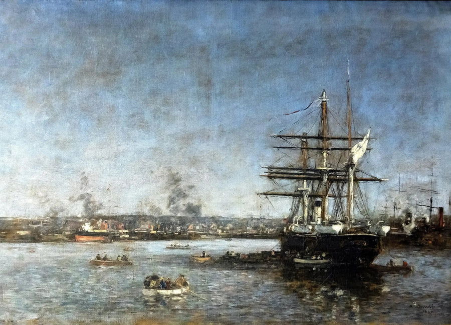 En rysk korvett i Eure-bassängen: Le Havre - Eugène Boudin