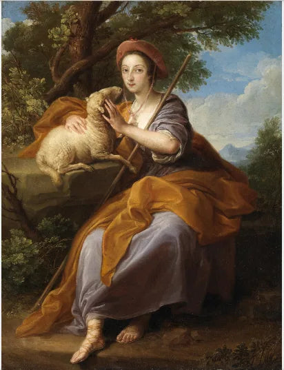 En dam från Leeson-familjen som herde - Pompeo Batoni