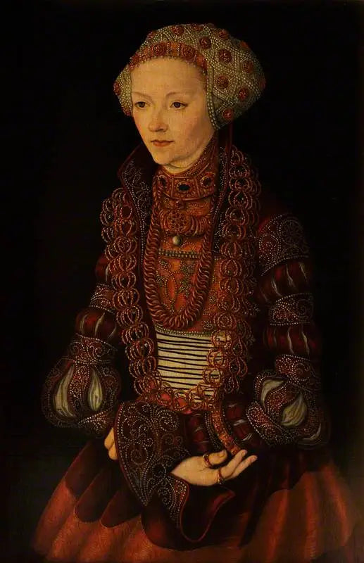 En okänd dam, tidigare kallad Sybille de Clèves, hustru till Jean Frédéric de Saxe - Lucas Cranach den äldre