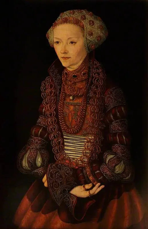 En okänd dam, tidigare kallad Sybille de Clèves, hustru till Jean Frédéric de Saxe - Lucas Cranach den äldre