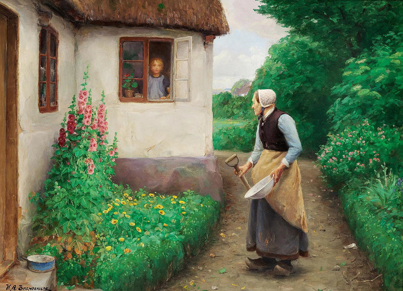En morgonsamtal. - H. A. Brendekilde