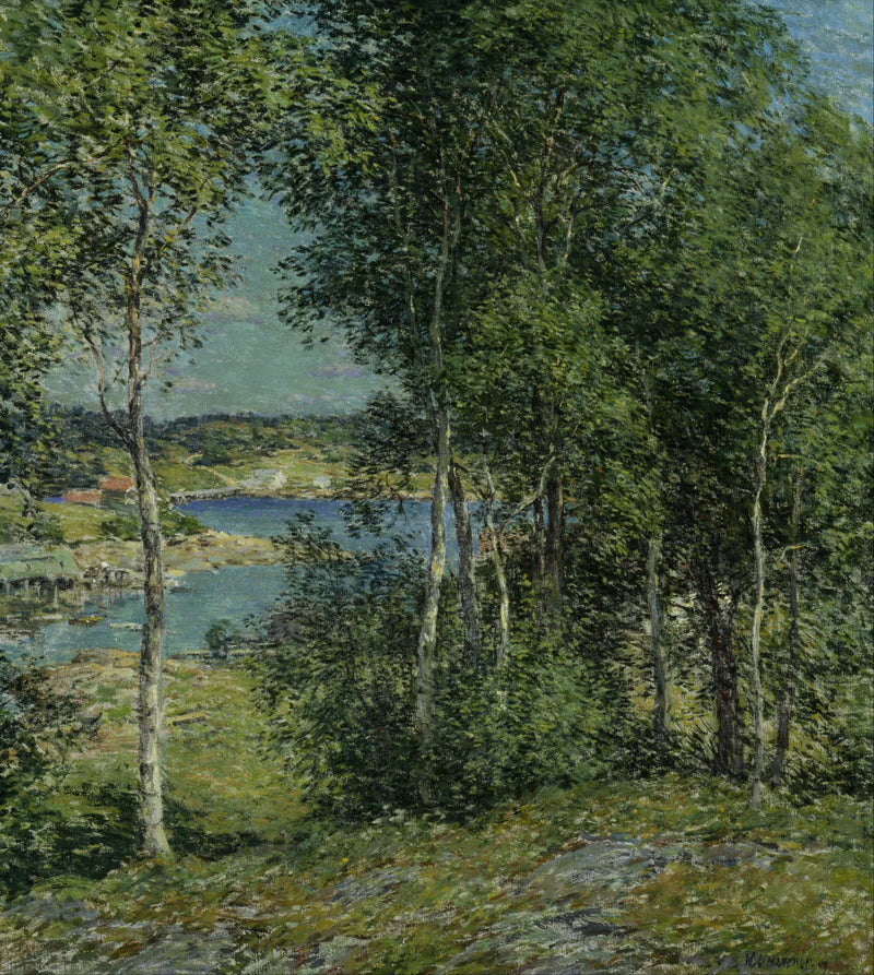 En familj av björkar - Willard Metcalf
