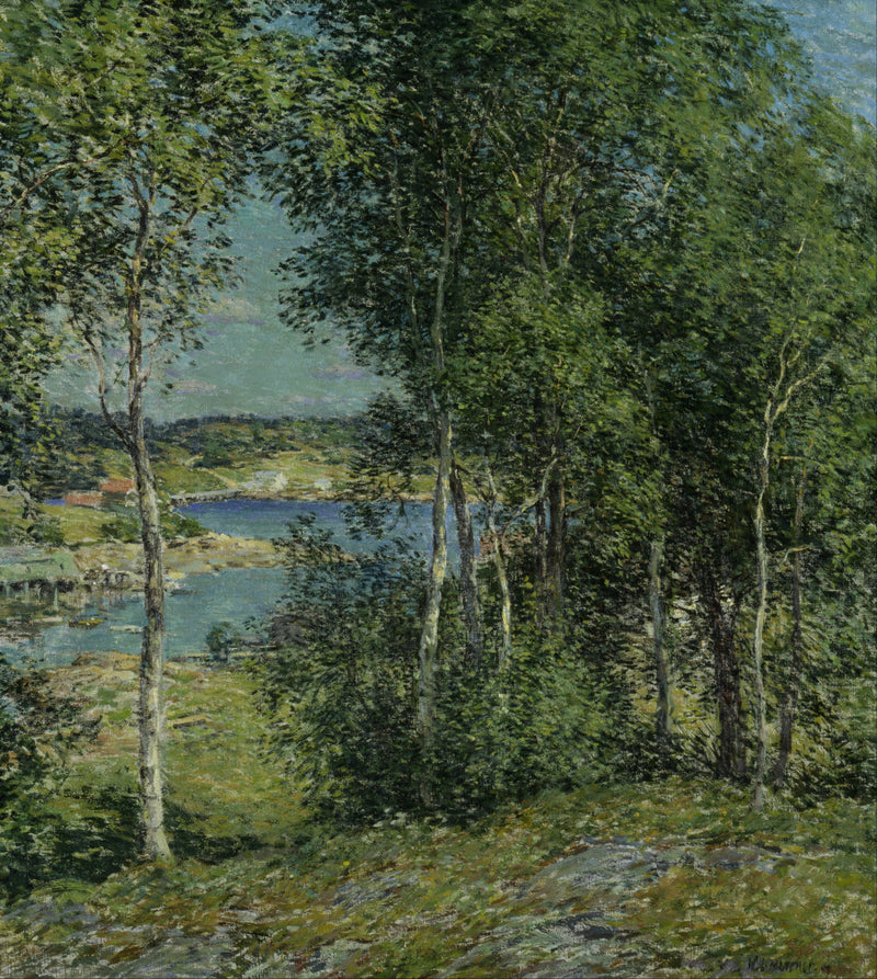 En familj av björkar - Willard Metcalf