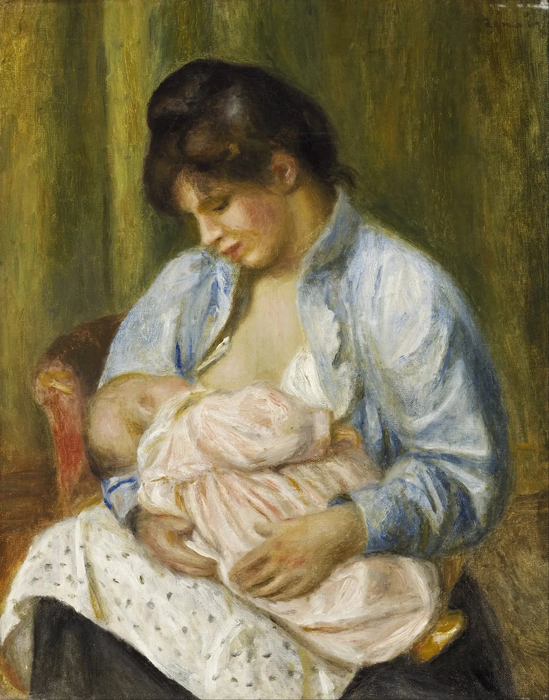 En kvinna som ammar ett barn - Pierre-Auguste Renoir