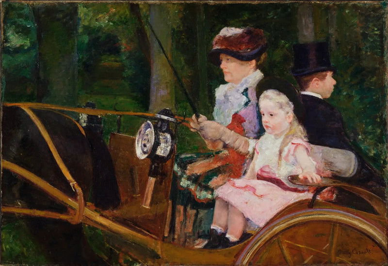 En kvinna och en flicka vid ratten - Mary Cassatt