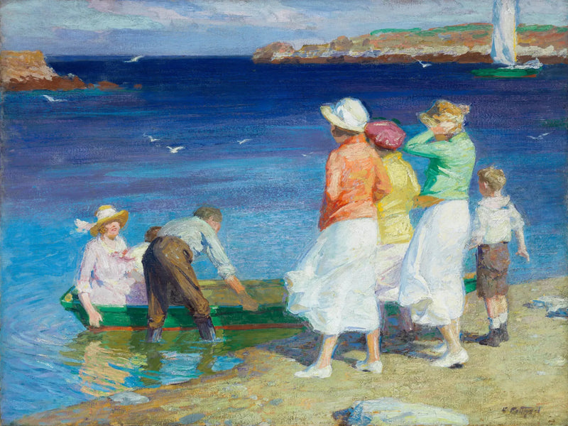 En segelfest (Ge sig ut med segelbåt) - Edward Henry Potthast