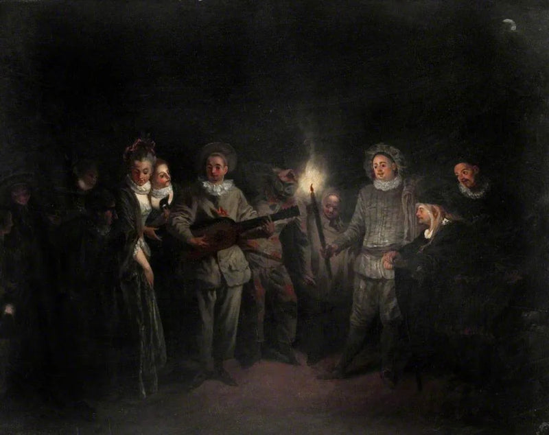 En musikfest (Kärlek på italiensk teater) - Antoine Watteau