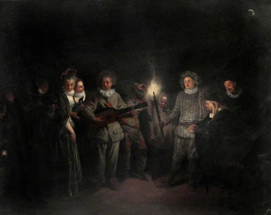 En musikfest (Kärlek på italiensk teater) - Antoine Watteau