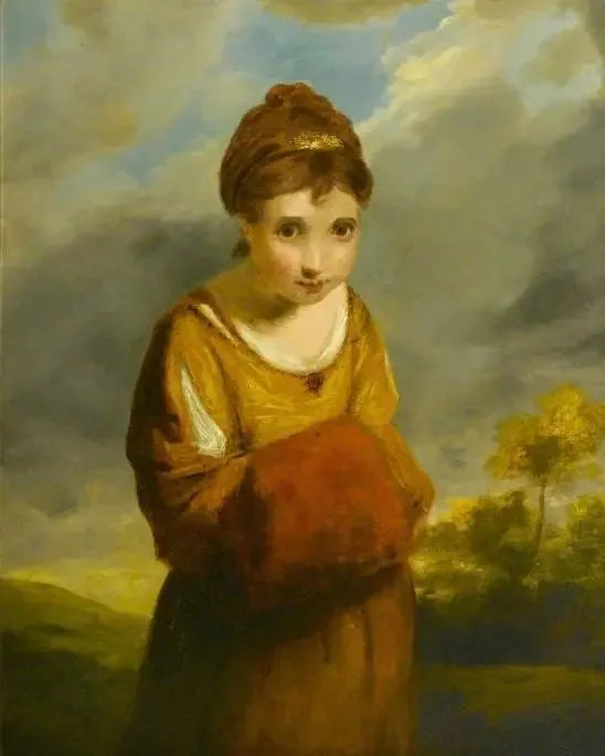 En flicka med jordgubbar - Joshua Reynolds