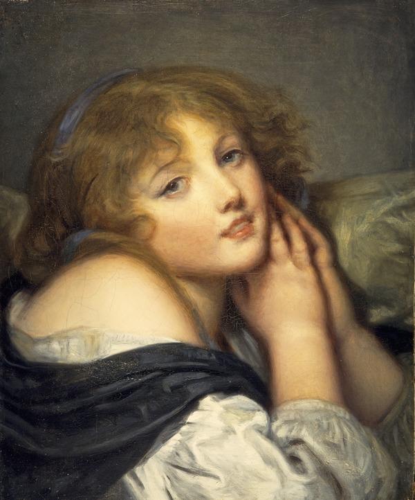 En flicka med sammanbundna händer - Jean-Baptiste Greuze
