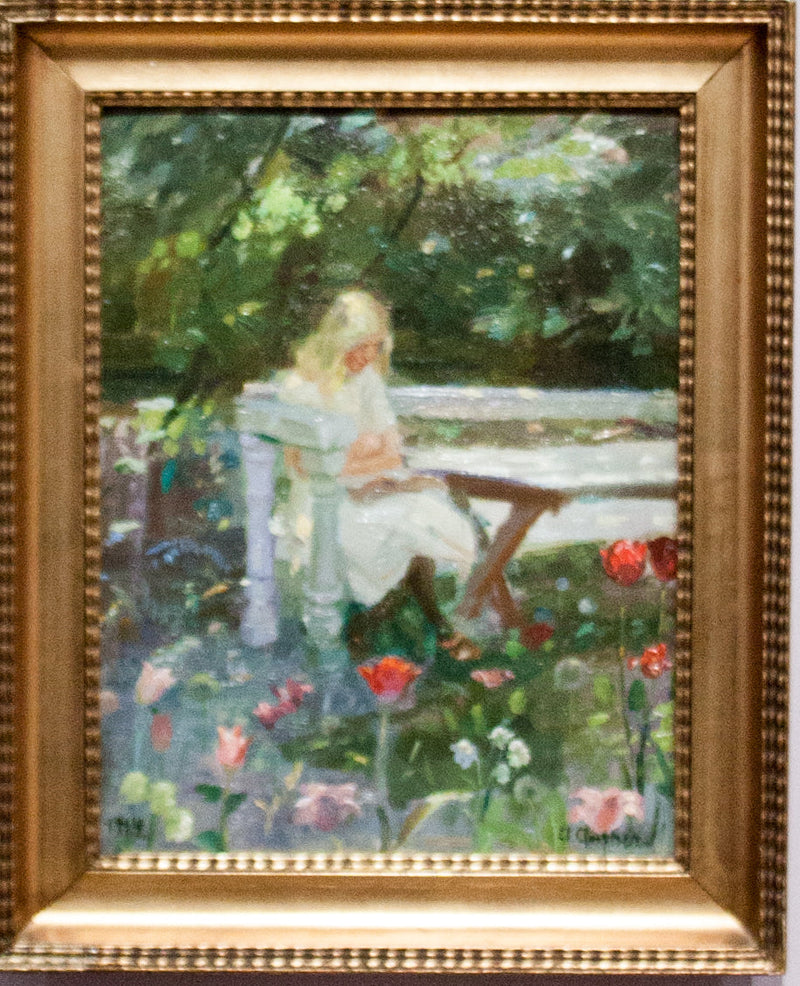 En flicka i trädgården på sommaren - Anna Ancher
