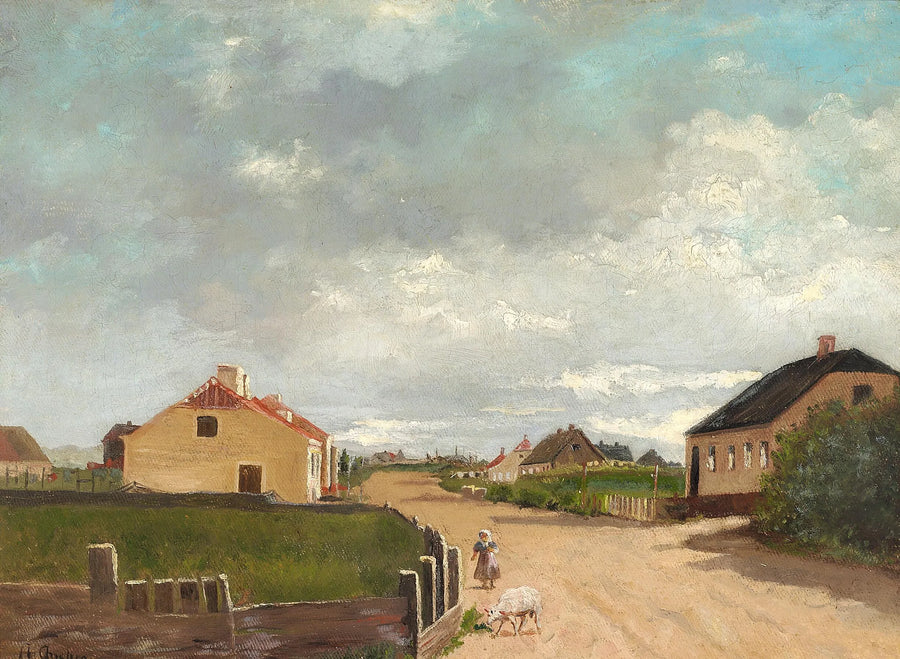 En flicka på en gata i Skagen. - Anna Ancher