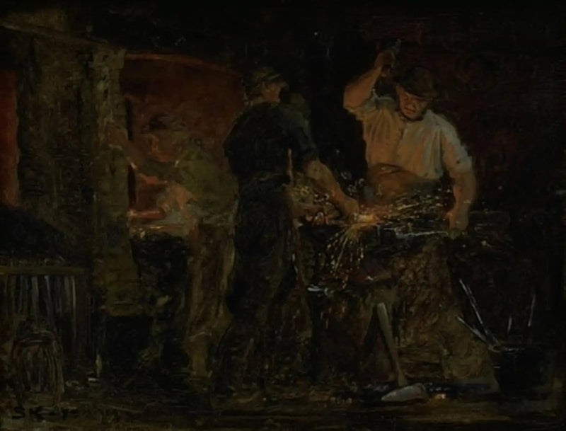 En smedja i Hornbæk - Peder Severin Krøyer
