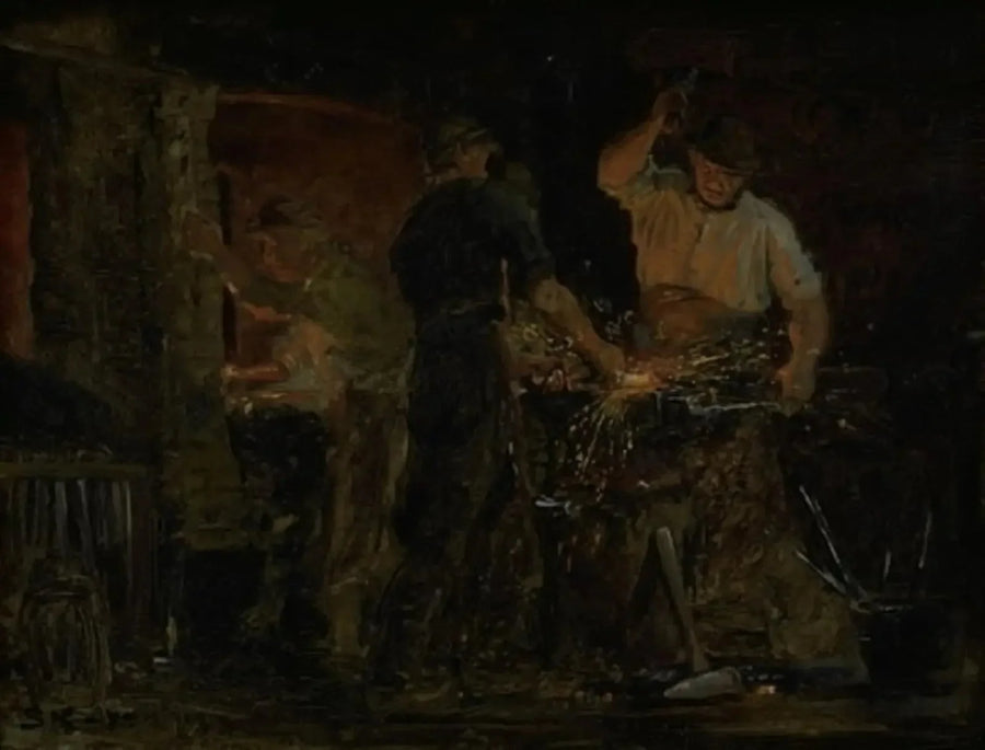 En smedja i Hornbæk - Peder Severin Krøyer