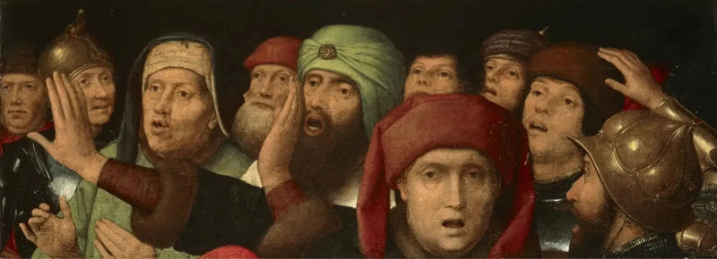 En hånfull skara: fragment av en hånfullhet mot Kristus - Hans Memling