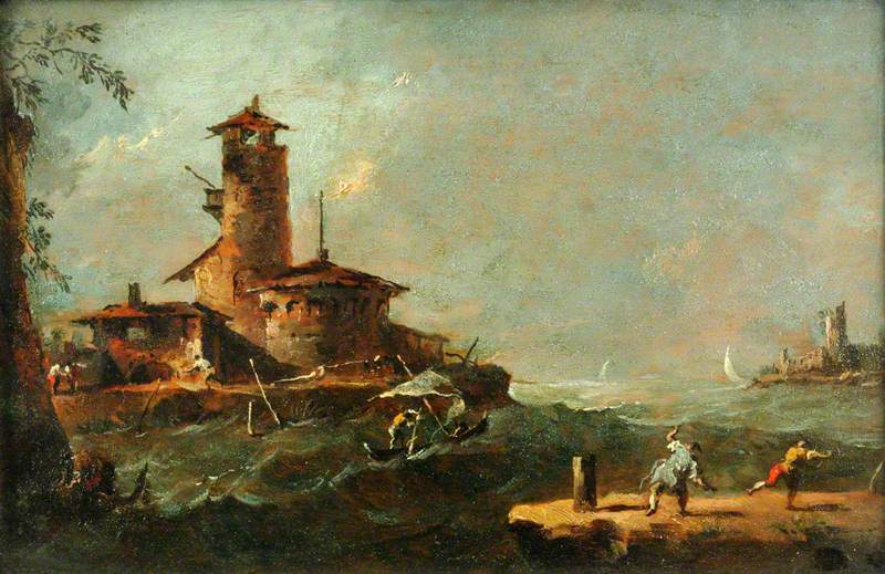 En ö i lagunen - Francesco Guardi