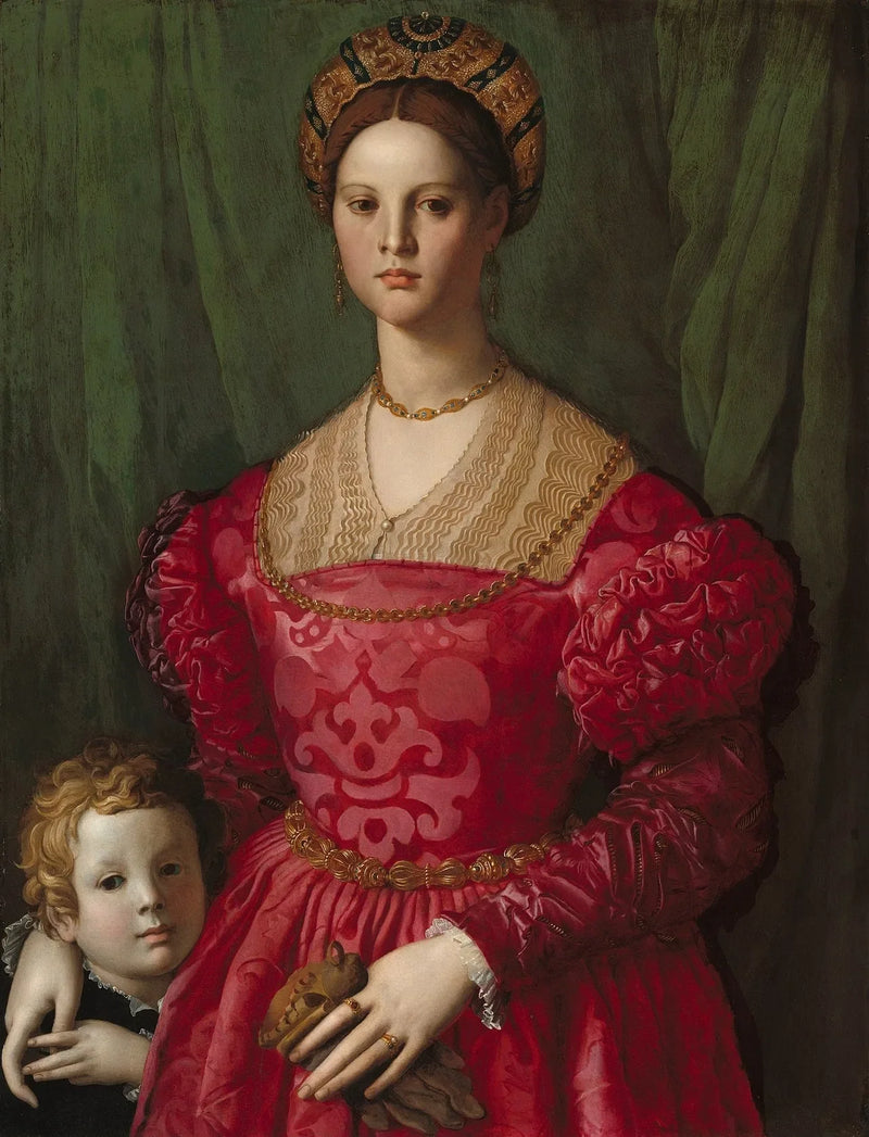 En ung kvinna och hennes lille pojke - Bronzino