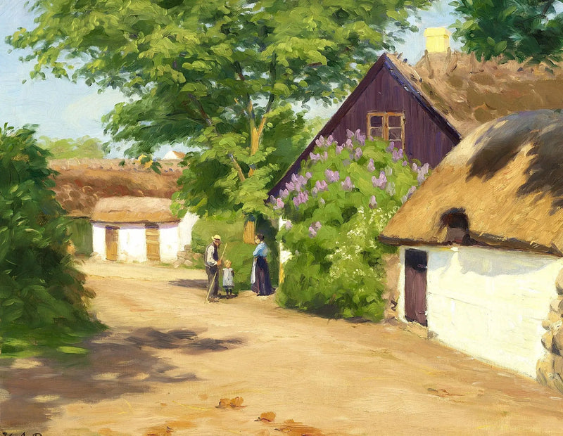 En sommardag i byn. - H. A. Brendekilde