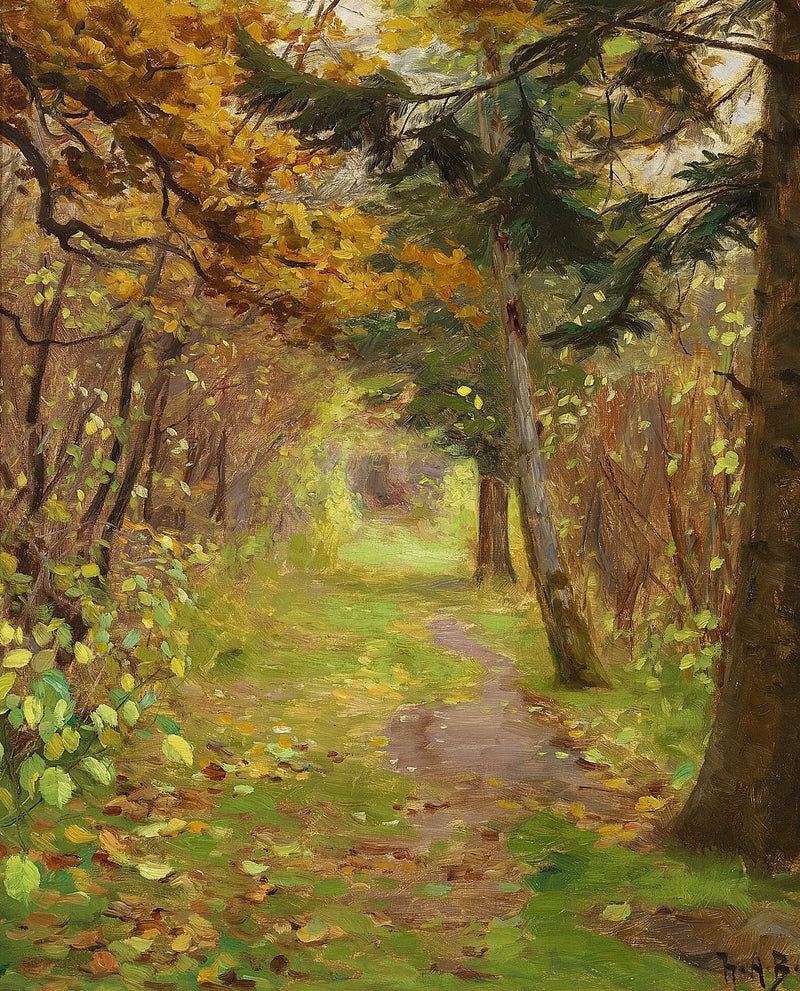 En höstdag i skogen. - H. A. Brendekilde