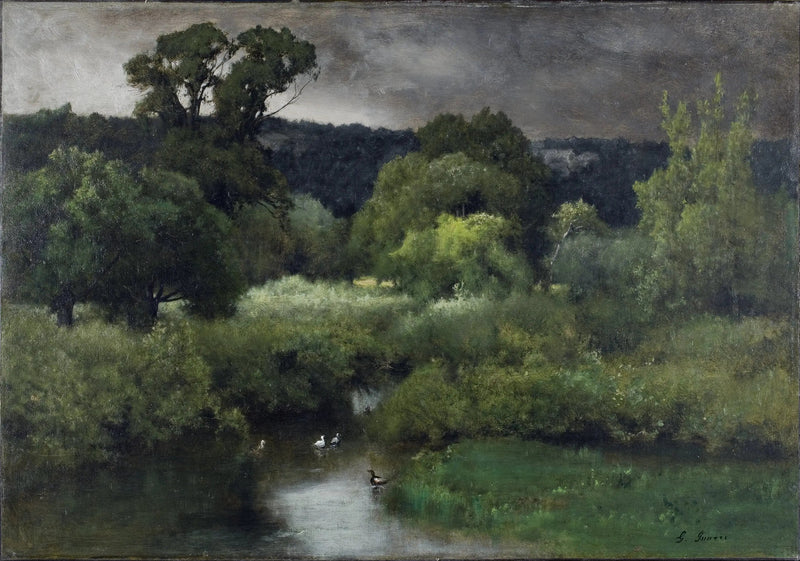 En grå och mörk dag - George Inness